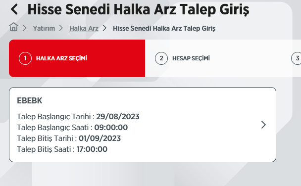 ziraat bankasi internetten halka arz basvuru talep girişi